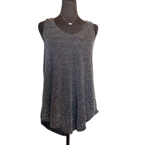 Lavish Woman’s Medium Rainbow Glitter Sparkle Sleeveless Tank Top